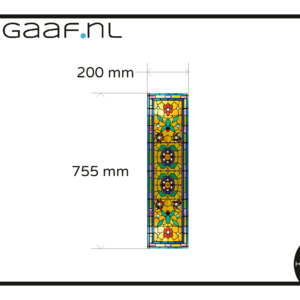 Glas in lood raamfolie op maat Stained glass window film 1x Fully customized