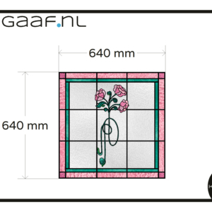 Art nouveau glas in lood raamfolie op maat 1x raamsticker 277G raam voordeur