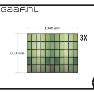 Glas in lood groen glas raamfolie op maat 3x anti inkijk decoratief folie 2