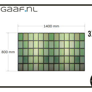 Glas in lood groen glas raamfolie op maat 3x anti inkijk decoratief folie
