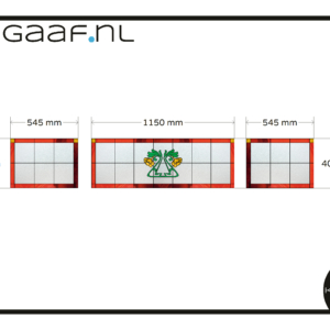 Glas in lood erker bovenramen raamfolie op maat 3x TR decoratief bloem rood geel groen