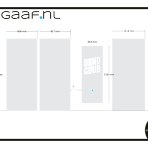 Raamfolie op maat deur ramen met eigen logo 4x folie raamsticker