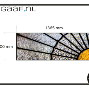 Glas in lood raam raamfolie op maat motief zon bloem 1x GZ anti inkijk