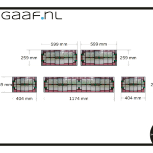 Raamfolie glas in lood bovenlichten op maat raamfolie 5x folie raam paars vlakken 7G 2