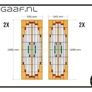 Glas in lood eigen ontwerp deuren ramen raamfolie op maat 4x GZ folie