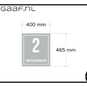 Raamfolie op maat met naam en huisnummer anti inkijk frosted 1x GS RF