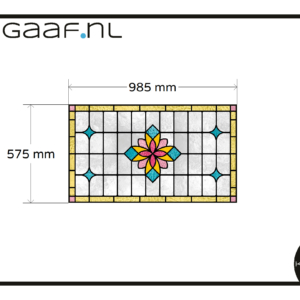 Glas in lood raamfolie raamsticker op maat 1x TR transparante folie gereduceerd tarief 