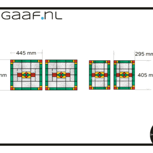 Glas in lood folie raam eigen ontwerp erker ramen bovenlichten 4x raamfolie