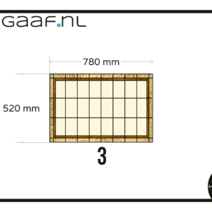 Glas in lood raamfolie bovenlicht op maat 1x TR transparante folie eigen ontwerp geel bruin 3