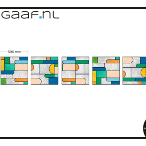 Glas in lood raamfolie modern strak ramen op maat folie raamstickers 5x GZ anti inkijk