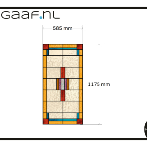 Raamfolie raamsticker glas in lood folie 1x 176G folie op maat rood geel blauw 2