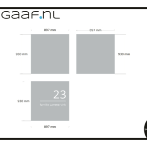 Raamfolie met naam en huisnummer op maat eigen ontwerp 3x GZ SB folie anti inkijk