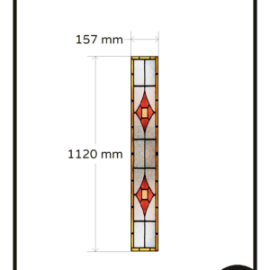 Glas in lood folie raamfolie op maat deur raam smal decoratief anti inkijk 1x 14G