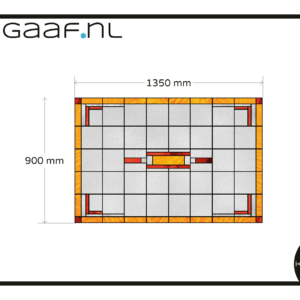 Raamfolie groot glas in lood folie op maat raam deur 1x GZ 29G geel rood anti inkijk 3