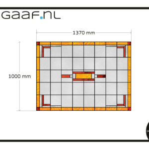 Raamfolie groot glas in lood folie op maat raam deur 1x 14G geel rood