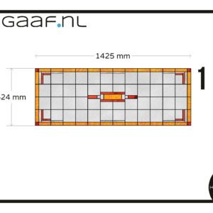 Raamfolie folie glas in lood op maat raam bovenlicht raamsticker 1x 29G geel rood
