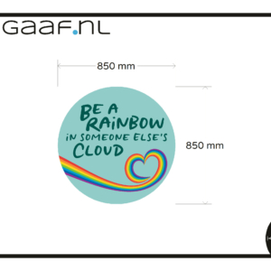 Raamfolie rond met eigen ontwerp afbeelding 1x GZ op maat anti inkijk frosted folie