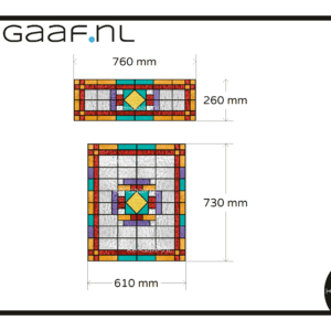 Glas in lood eigen afbeelding op maat gemaakt raamfolies bovenlicht deur 2x GZ anti inkijk