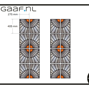 Raamfolie glas in lood op maat schuifdeuren eigen ontwerp op maat 16x folie deuren