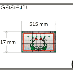 Glas in lood bloemen raamfolie op maat raam deur 1x TR decoratief anti inkijk