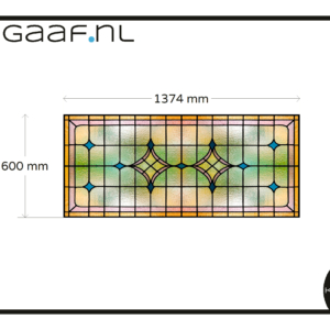 Raamfolie op maat glas in lood folie 40G 1x GZ anti inkijk laat het licht door
