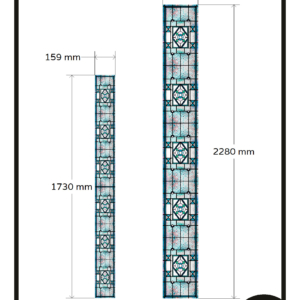 Glas in lood raamfolie raam deur privacy 2x 37G smal raam anti inkijk laat het licht door