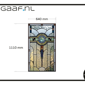 Glas in lood raamfolie eigen ontwerp op maat gemaakt 1x decoratief motief