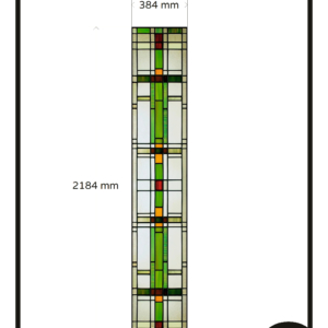 Raamfolie raamsticker folie glas in lood op maat raam deur 1x groen rood eigen ontwerp