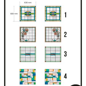 Folie glas in lood raamfolie raamsticker op maat 2x GZ raam deur anti inkijk privacy folie