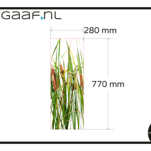 Raamfolie plakfolie folie met riet op maat raam deur voordeur 1x GZ eigen ontwerp