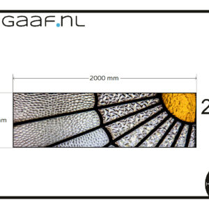 Glas in lood raamfolie motief met geel extra kosten ivm maat 59,00 BS 10542
