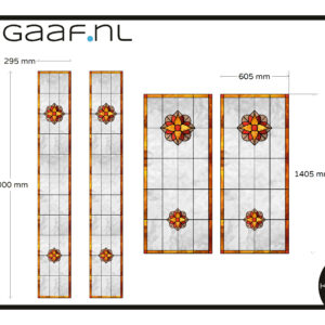 Glasfolie raamfolie glas in lood in afmeting aangepast