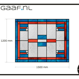 Glas in lood raamfolie glasfolie raamfolie op maat aangepast afm.