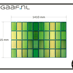 groen geel vlakken glas in lood raamfolie extra kosten afmeting
