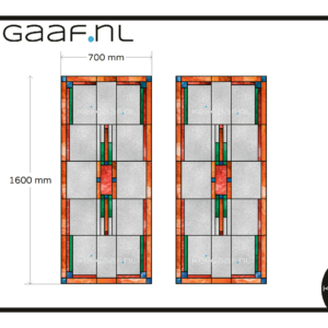 Glas in lood raamfolie glasfolie plakfolie maat aangepast meerkosten 2x GZ