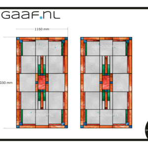 Glas in lood raamfolie glasfolie plakfolie maat aangepast meerkosten 2x GZ