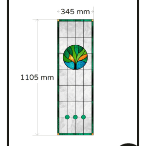 Glas in lood raamfolie folie raam deur 1x boom groen anti inkijk folie extra kosten afmeting