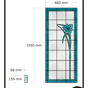 Glas in lood raamfolie op maat 1x prijs aangepast ivm afmeting