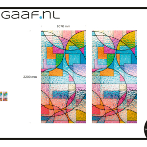 Glas in lood raamfolie op maat aangepast 2x GZ moderne ribbel
