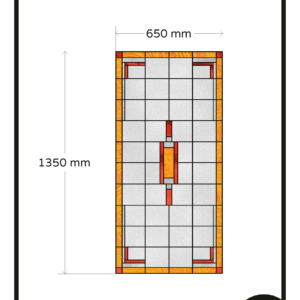 Glas in lood raamfolie op maat geel rood 29G afmeting aangepast extra kosten 37,00 BS 14928