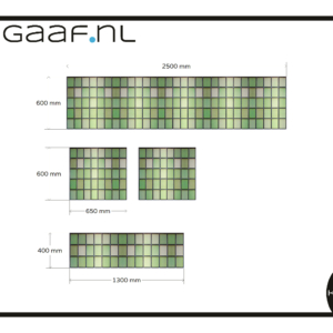 Glas in lood groen tinten raamfolie op maat 4x decoratief privacy folie meerkosten