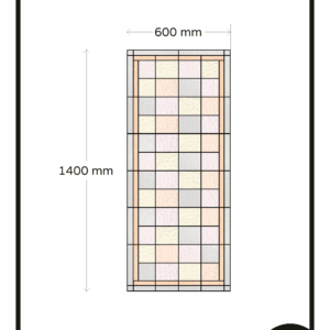 Glas in lood raamfolie zachte kleuren 51G aangepast ivm afmeting extra kosten