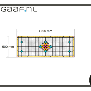 Glas in lood raamfolie op maat deur raam 194G afm. aangepast bestelling