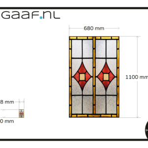 Glas in lood raamfolie op maat aangepaste afmeting extra kosten bestelling
