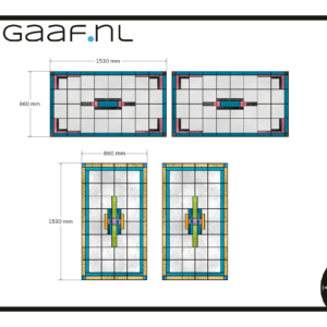 Glas in lood raamfolies op maat extra kosten ivm afmetingen 4x TR