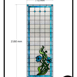 Glas in lood glasfolie raamfolie extra kosten afmeting 1x gezandstraald 60,00 app 9829