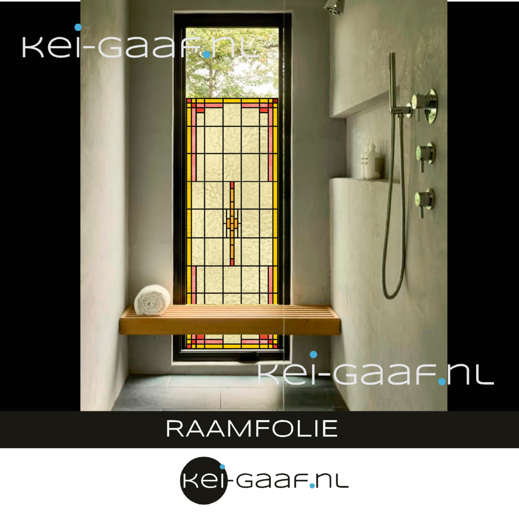 Badkamer raamfolie raam privacy glas in lood