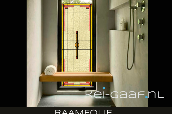 Badkamer raamfolie raam privacy glas in lood