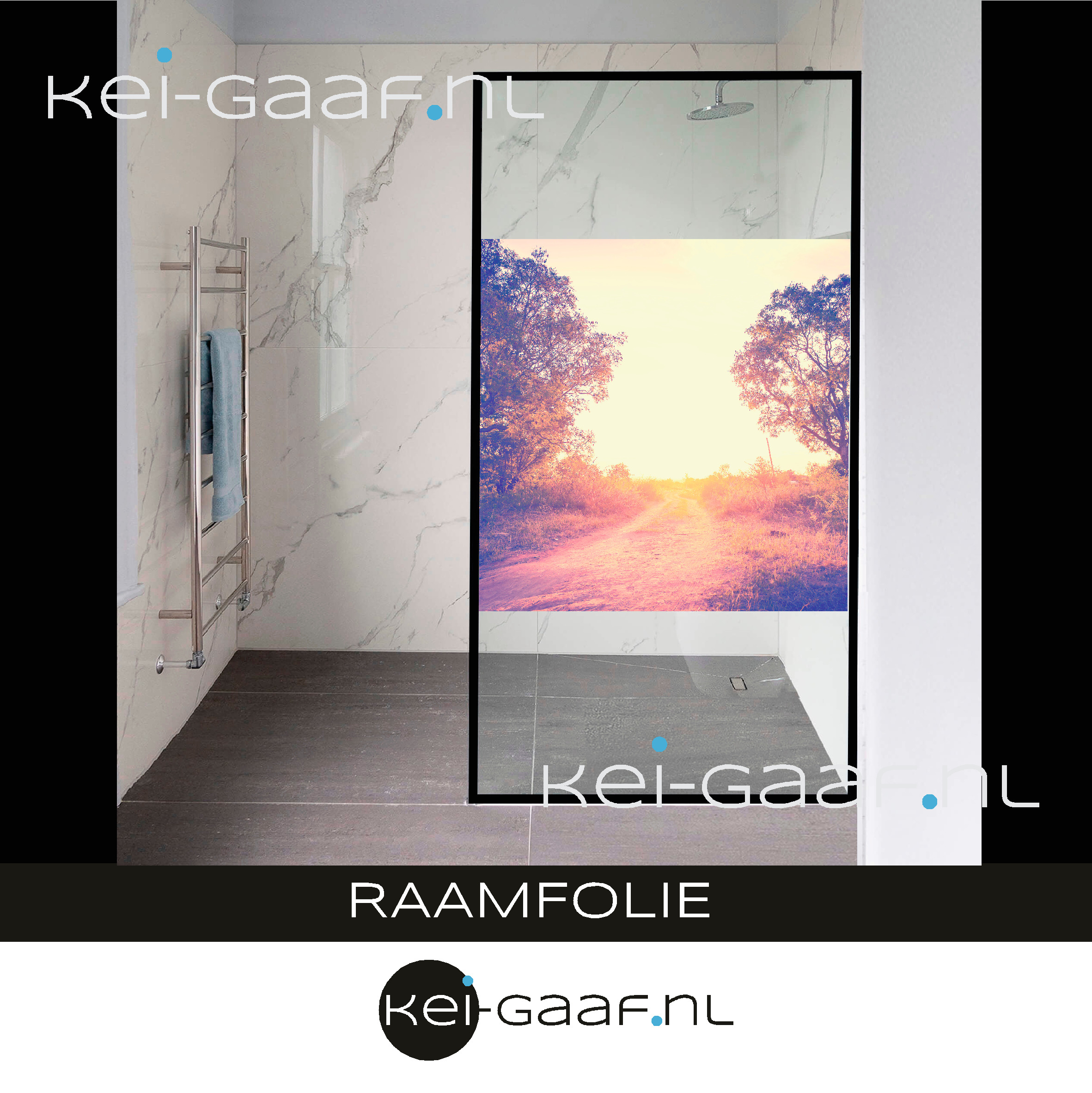 Glasfolie raamsticker plakfolie badkamer