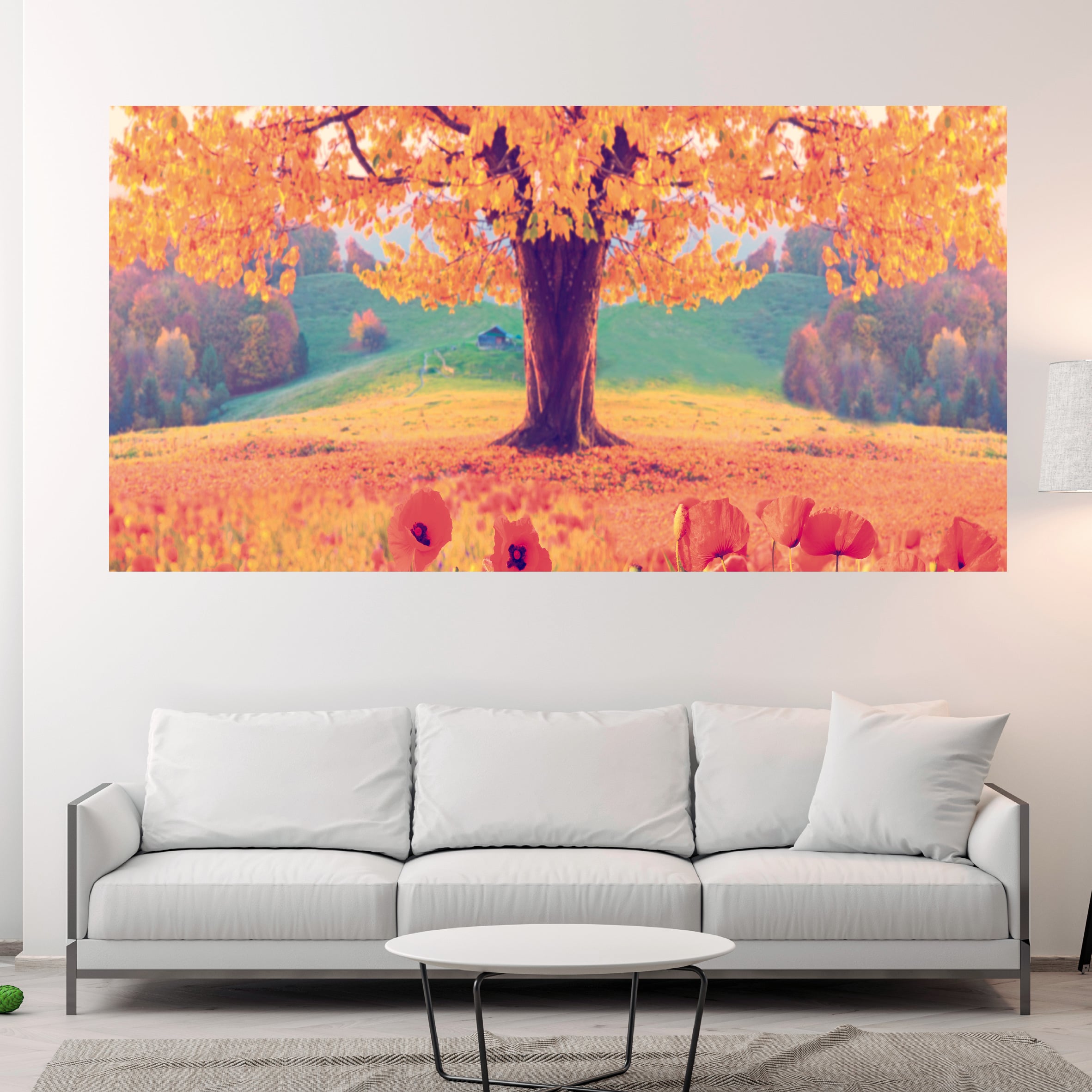 bladerdeeg blok Sta op Canvas schilderij doek boom, bloemen en kleur - Kei-Gaaf